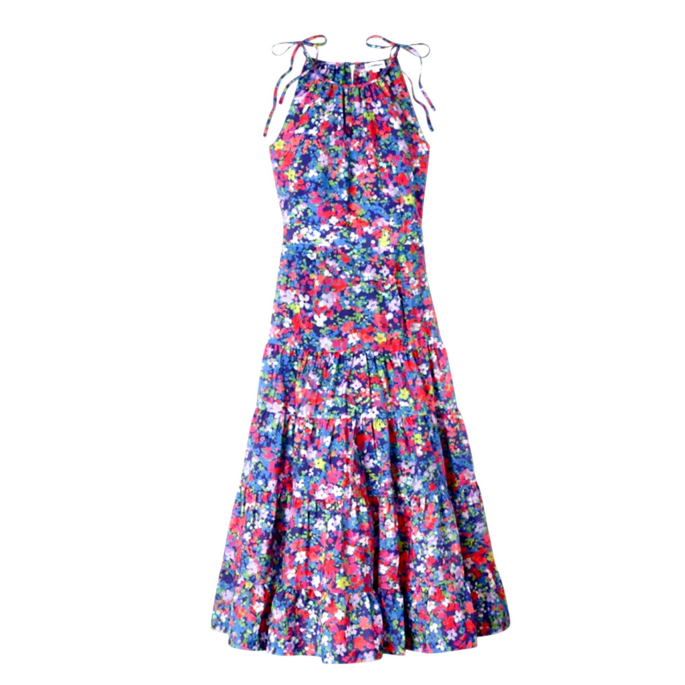 Summersalt The High Neck Tiered Maxi Dress - Multicolor Floral - Size L